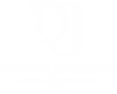 Białe Logo Biuro Rachunkowe In Plus Damian Janowski Łomża