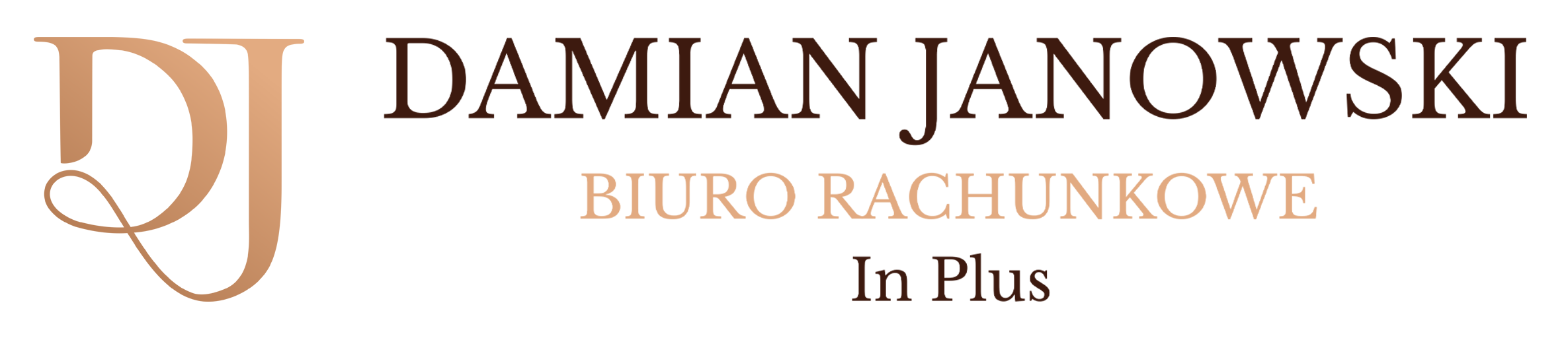 Poziome logo Biuro Rachunkowe In Plus Damian Janowski Łomża
